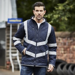 Plain Hi-vis Kensington fleece lined jacket Yoko 340 GSM